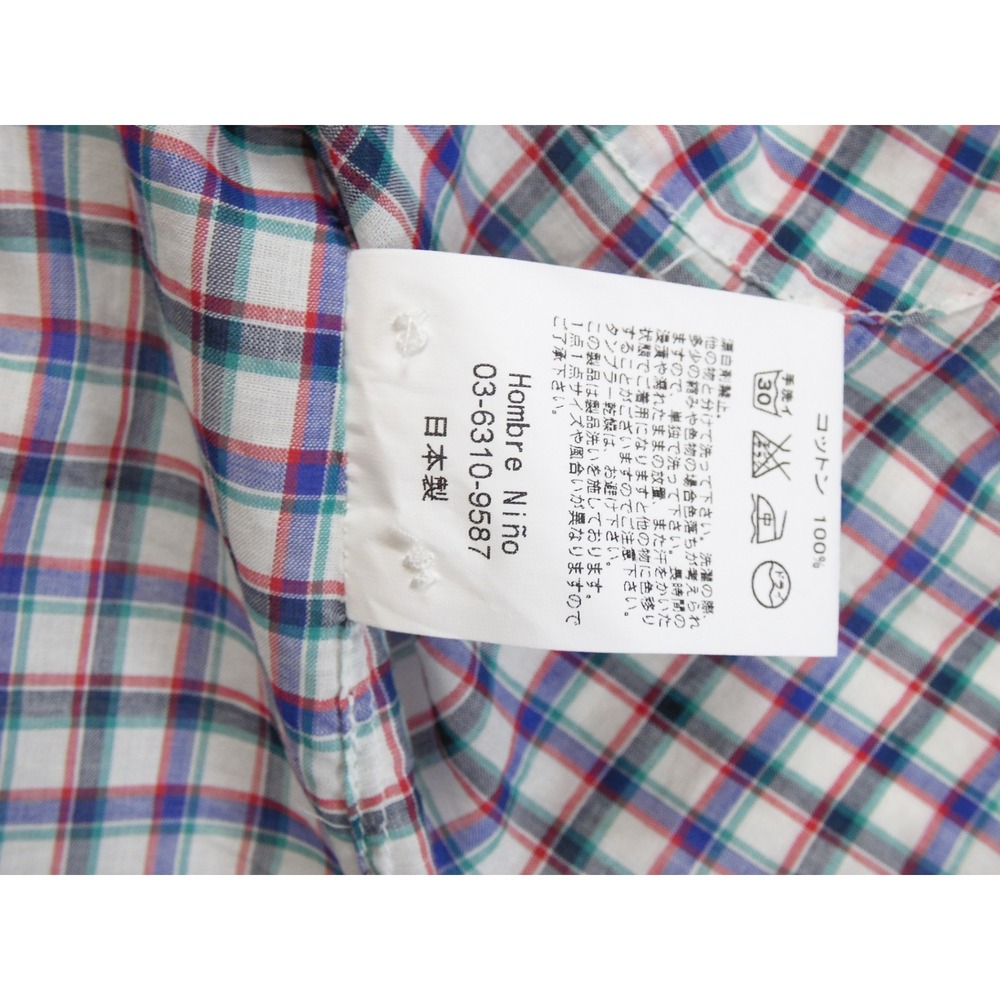 Hombre Nino Mens Multicolor Long Sleeve Cotton Button Up Front Shirt Size L/XL - Picture 10 of 11